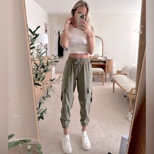 NWOT Zara olive green jogger pants